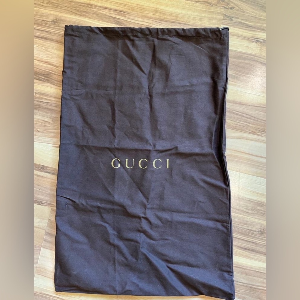 GUCCI Brown Boots Knee High GG Logo Leather Riding Women's - Picture 7 of 8
